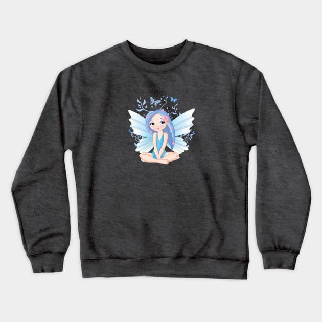 Butterfly Fairy Crewneck Sweatshirt by angelwhispers